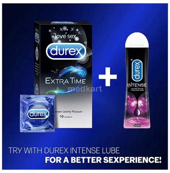 condom durex extra time 10's